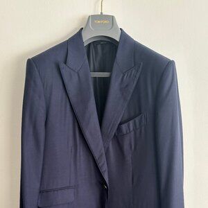 Tom Ford Peak Lapel O Connor Navy Sport Coat/ Blazer, Surgeon's Cuffs - 38